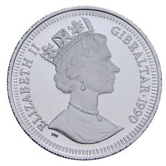 1/5 Crown - Elizabeth II World Cup - Ball at head, Platinum Proof