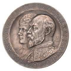 Medal - Edward VII Coronation, Heaton, silver, 52mm