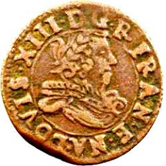 Denier Tournois - Louis XIII Navarre/Saint-Palais mint