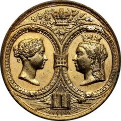 Medal - Victoria Golden Jubilee, W.O. Lewis, gilt white metal