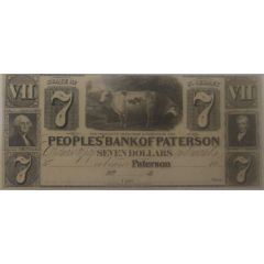 7 Dollars Peoples` Bank of Paterson