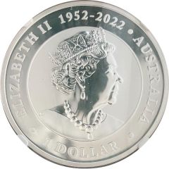 1 Dollar - Elizabeth II 6th Portrait, In the name of - Australian Wedge-Tailed Eagle - Coloured