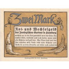 2 Mark Zoologischer Garten, imprint on obverse