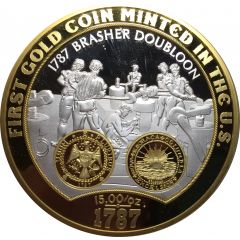 Medal - History of Gold First gold coin minted in the U.S.