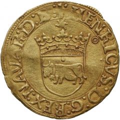 Gold Ecu with sun - Henry I of Albret