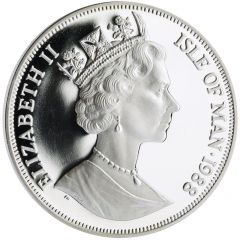 1 Crown - Elizabeth II Manx Cat, silver issue