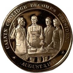Medal - History of the United States Calvin Coolidge Becomes President