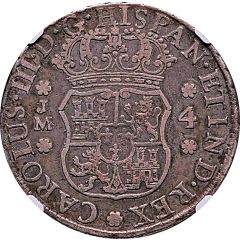 4 Reales - Carlos III arms
