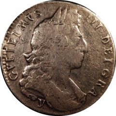 1/2 Crown - William III 1st bust, York mint