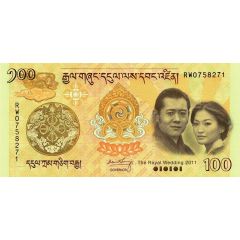 100 Ngultrum Royal Wedding