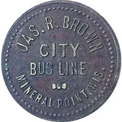 1 Ride - Jas R. Brown City Bus Line Mineral Point, Wisconsin
