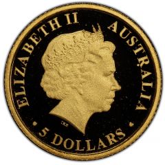 5 Dollars - Elizabeth II 4th Portrait - Discover Australia - Goanna