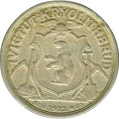 2 Kroner Ivigtut Cryolite Mining