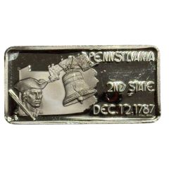 1 Oz Silver - Hamilton Mint Pennsylvania December 12, 1787