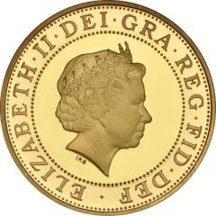 2 Pounds - Elizabeth II Rugby World Cup, Gold Proof