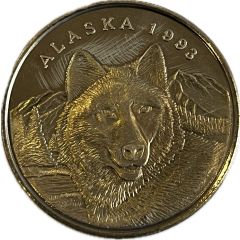 Medal - The Seal of the State of Alaska Gray Wolf