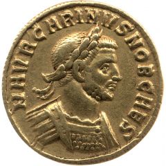 Aureus - Carinus as Caesar Cuirassed, VICTORIA AVG, Victory