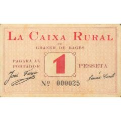 1 Peseta Graner de Bages