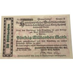 50 000 000 000 Mark Hannoversche Maschinenbau-AG