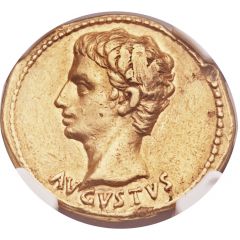Aureus - Augustus OB CIVIS SERVATOS S P Q R CL V