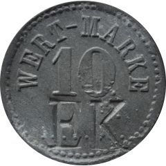 10 Pfennig Wert-Marke, Countermarked `EK`