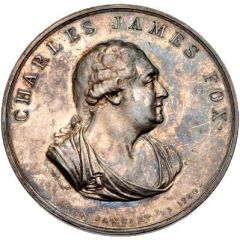 Medal Charles James Fox, J.G. Hancock, silver