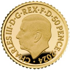 50 Pence - Charles III The Winged Keys, Gold Proof
