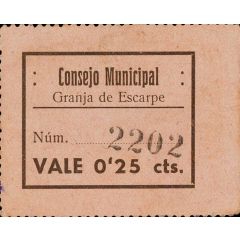 25 Céntimos La Granja d`Escarp