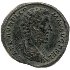 Sestertius - Commodus P M TR P XVII IMP VIII COS VII P P S C, Serapis, Isis, and Victory