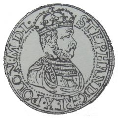 Półtalar koronny - Stefan Batory Olkusz mint