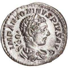 Denarius - Elagabalus P M TR P II COS II P P, Sol