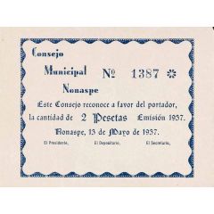 2 Pesetas Nonaspe