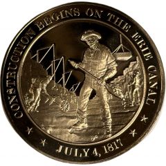 Medal - History of the United States Construction Begins on the Erie Canal