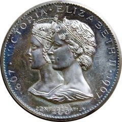 Medal - Confederation Centennial Victoria and Elizabeth II