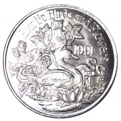 Mardi Gras Token - Krewe of Saturn Exotic Birds and Flowers, Kenner, Louisiana