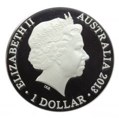 1 Dollar - Elizabeth II 4th Portrait - Kangaroo In Outback - Silver Bullion Coin