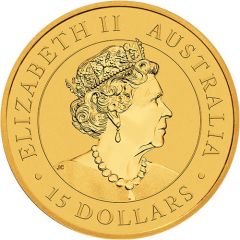 15 Dollars - Elizabeth II 6th Portrait - Australian Kookaburra - Gold Bullion Coin