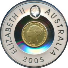 1 Dollar - Elizabeth II 4th Portrait - Sydney Mint Half Sovereign