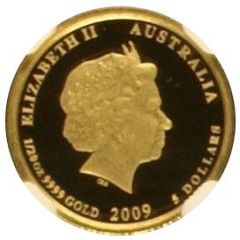5 Dollars - Elizabeth II 4th Portrait - Australian Kookaburra - Gold Set