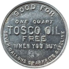 1 Quart Tosco Oil - Cook and Brown Lime Co. Oshkosh, Wisconsin