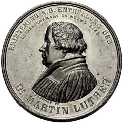 Medal - Establishment of the Luther monument - Martin Luther Worms