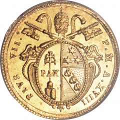 1 Doppia - Pio VII APOSTOLORUM PRINCEPS - St. Peter - Plain shield