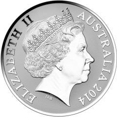 1 Dollar - Elizabeth II 4th Portrait - Silver Kangaroo
