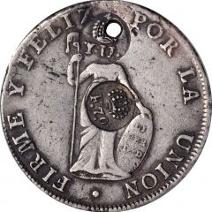 8 Reales - Isabella II Countermark on Philippines 8 Reales