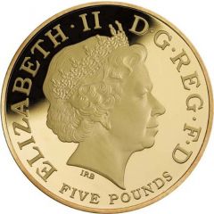 5 Pounds - Elizabeth II XXX Olympiad, Countdown 2, Gold Proof