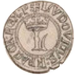 Liard of Provence at the L - Louis XII initial cross