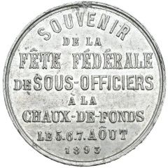 Souvenir of the Federal non-commissioned officers` festival La Chaux-de-fond