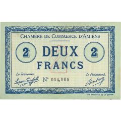 2 Francs - Chambre de Commerce d`Amiens [80] <Timbre sec>