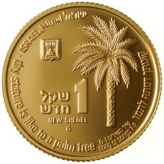 1 New Sheqel Leopard and Palm Tree