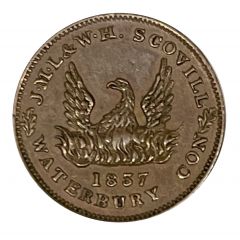 Hard Times Merchant Token - JML and WH Scovill Waterbury, Conn